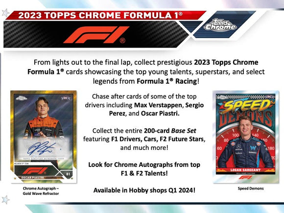 2023 Topps Chrome Formula 1 Hobby 2-Box Break #2 RANDOM TEAM (10 SPOTS)
